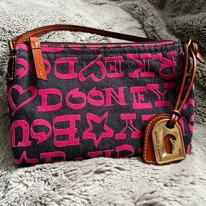 Dooney and Bourke Denim and Velvet Purse
